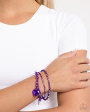 Load image into Gallery viewer, Paparazzi Affectionate Accent - Purple Bracelet
