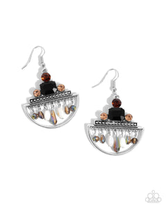 Paparazzi Metropolitan Majesty - Black Earrings