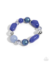 Load image into Gallery viewer, Paparazzi Beaded Backing - Blue Bracelet
