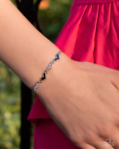 Paparazzi Heart-struck Hype - Black Bracelet
