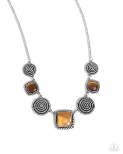 Paparazzi Spiral Sass - Brown Necklace