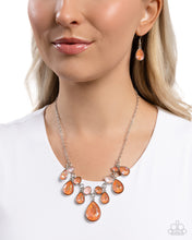 Load image into Gallery viewer, Paparazzi Talented Teardrops - Orange Necklace
