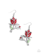 Load image into Gallery viewer, Paparazzi Tulip Tradition - Red Earrings
