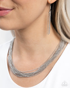 Paparazzi Backstage Ball - Silver Necklace