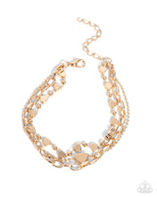 Load image into Gallery viewer, Paparazzi Endearing Ending - Gold Bracelet
