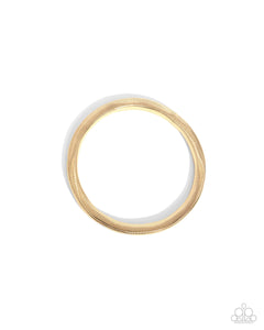 Paparazzi Stubborn Simplicity - Gold Bracelet