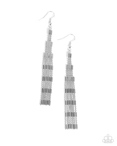 Paparazzi Empire State Etiquette - Silver Earrings