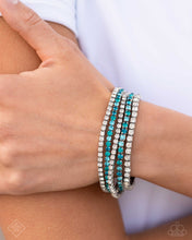 Load image into Gallery viewer, Paparazzi Feminine Fan - Blue Bracelet
