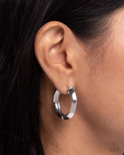 Load image into Gallery viewer, Paparazzi Hinged Homage - Silver Earrings
