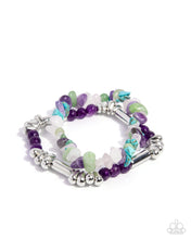 Load image into Gallery viewer, Paparazzi Stony Sequence - Purple Bracelet
