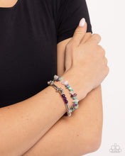 Load image into Gallery viewer, Paparazzi Stony Sequence - Purple Bracelet
