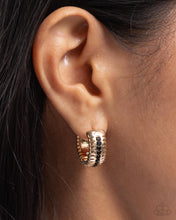 Load image into Gallery viewer, Paparazzi Serrated Shimmer - Gold Earrings
