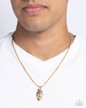 Load image into Gallery viewer, Paparazzi Wolf Warrior - Gold Necklace
