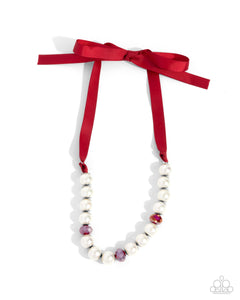 Paparazzi Exclusive Ease - Red Necklace