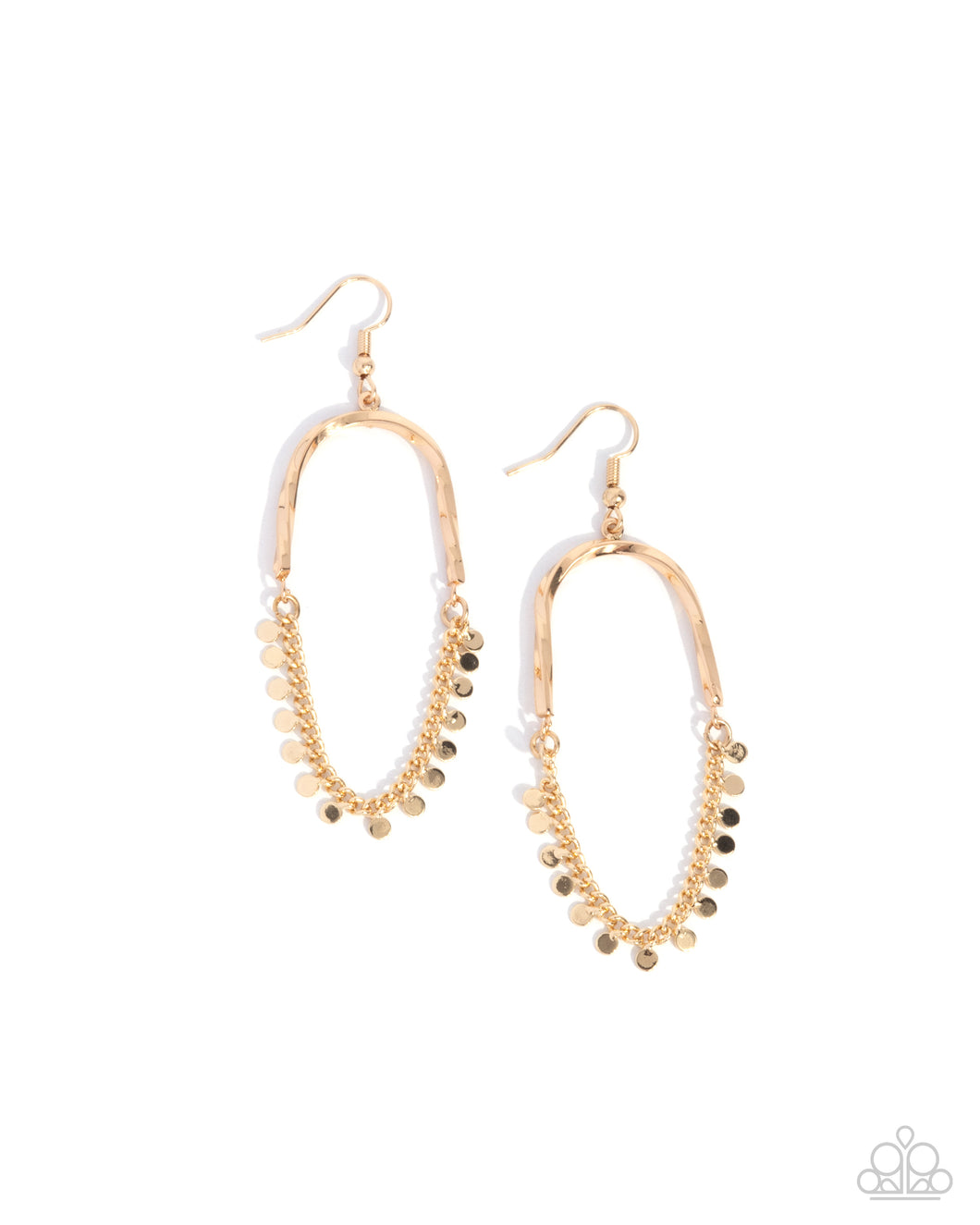 Paparazzi Forever Fringe - Gold Earrings