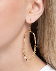 Paparazzi Forever Fringe - Gold Earrings