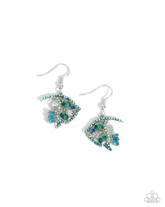 Paparazzi Fancy Free Fish - Green Earrings