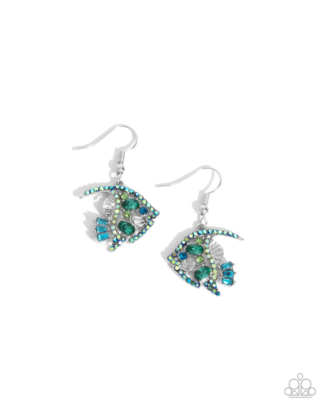 Paparazzi Fancy Free Fish - Green Earrings