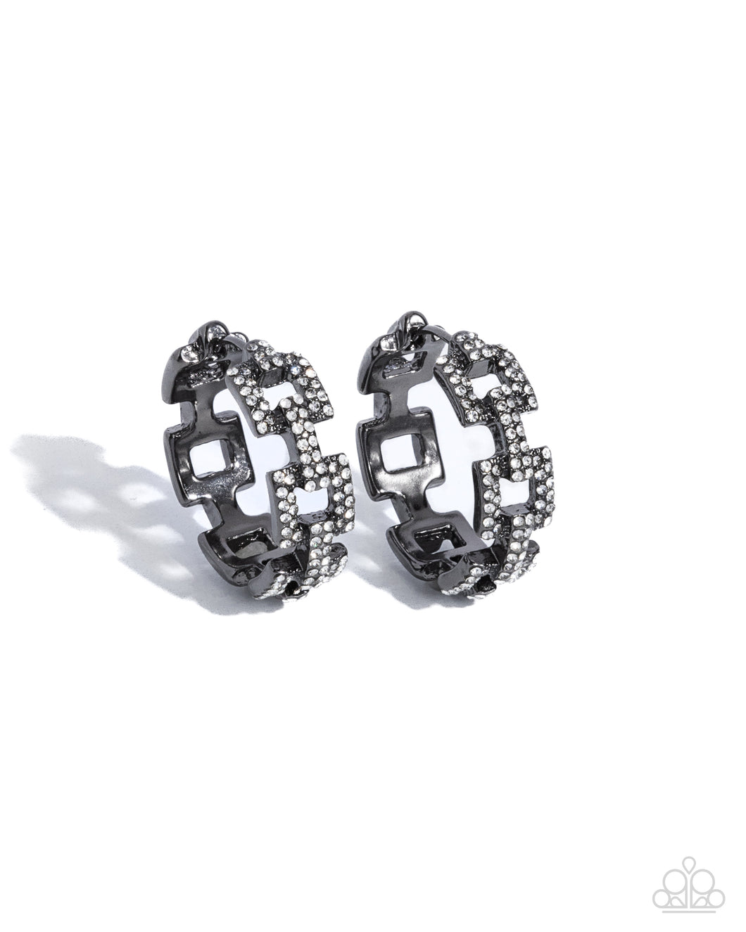 Paparazzi Geometric Glimpse - Black Earrings