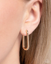 Load image into Gallery viewer, Paparazzi Paramount Paperclips - Gold Earrings
