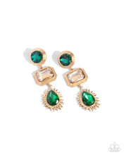 Load image into Gallery viewer, Paparazzi Entertaining the Thought - Green Earrings
