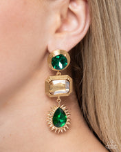 Load image into Gallery viewer, Paparazzi Entertaining the Thought - Green Earrings
