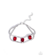 Load image into Gallery viewer, Paparazzi Embedded Elegance - Red Bracelet
