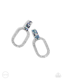 Paparazzi Guarded Glitz - Blue Earrings