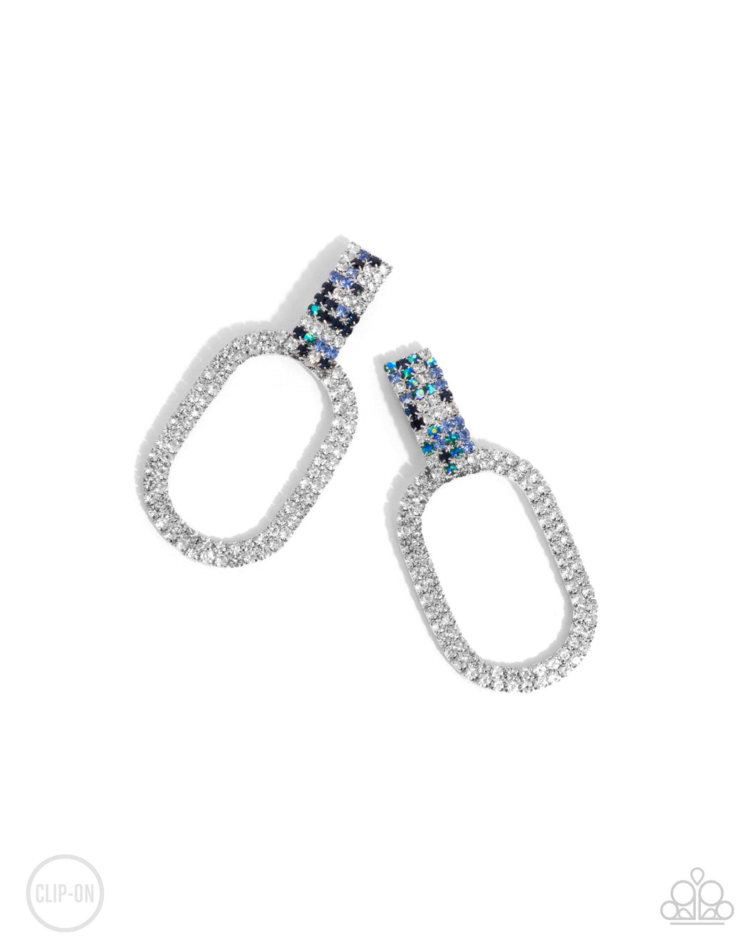 Paparazzi Guarded Glitz - Blue Earrings