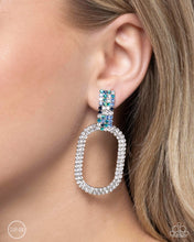 Load image into Gallery viewer, Paparazzi Guarded Glitz - Blue Earrings
