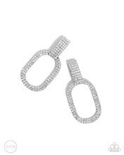 Load image into Gallery viewer, Paparazzi Guarded Glitz - White Earrings
