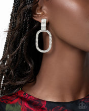 Load image into Gallery viewer, Paparazzi Guarded Glitz - White Earrings
