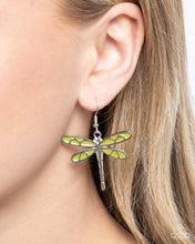 Load image into Gallery viewer, Paparazzi Dragonfly Descent - Green Earrings
