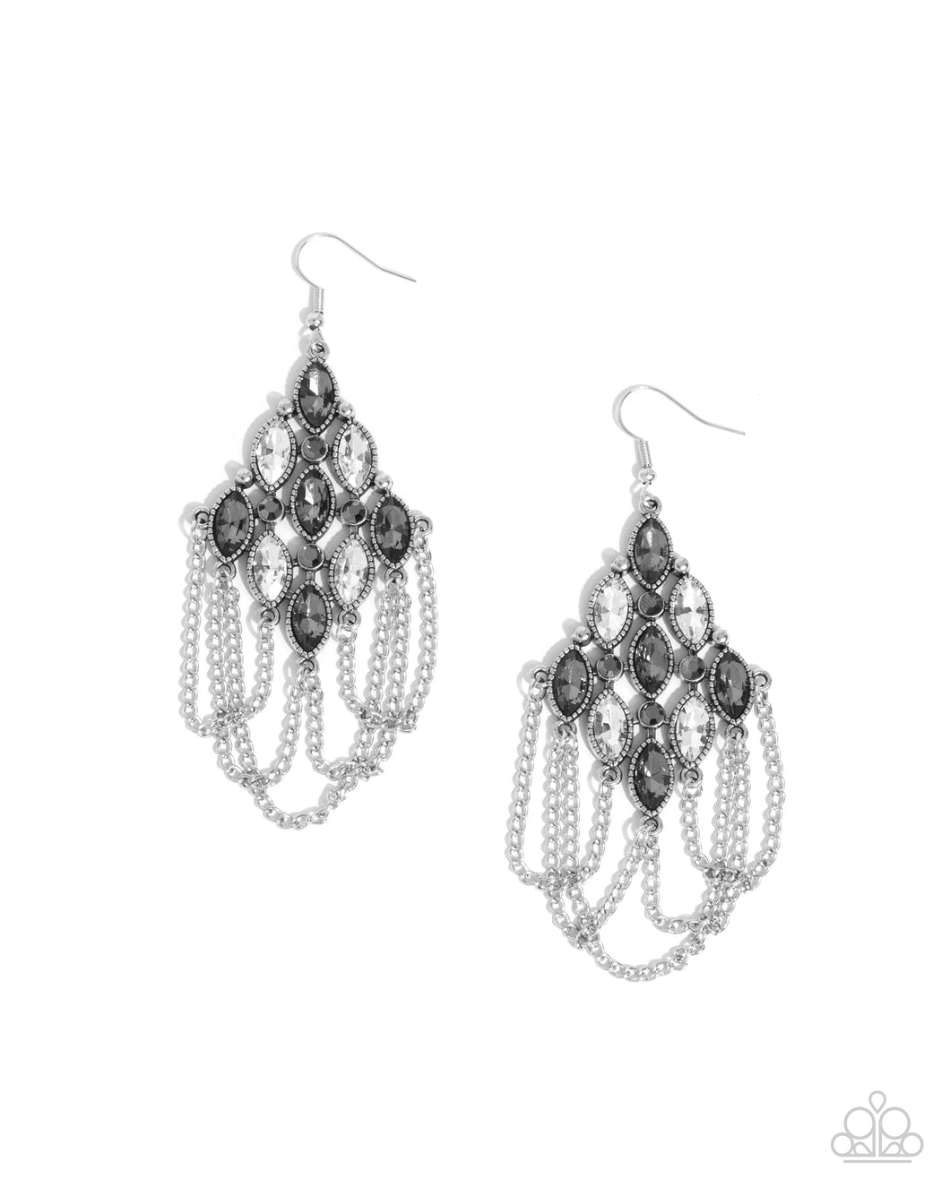 Paparazzi Trenchant Transformation - Silver Earrings