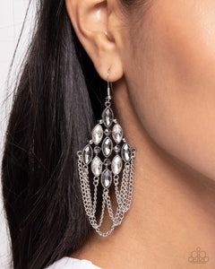 Paparazzi Trenchant Transformation - Silver Earrings