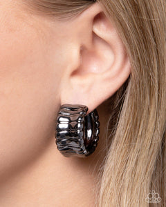 Paparazzi Seamless Sass - Black Earrings