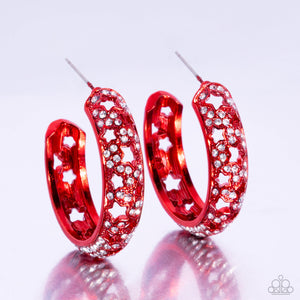 Paparazzi Stellar Significance - Red Earrings