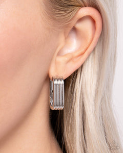 Paparazzi Vendetta Vanity - Silver Earrings