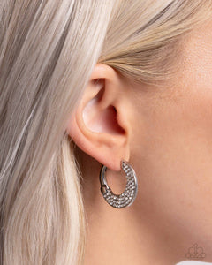 Paparazzi Winking Whimsy - White Earrings