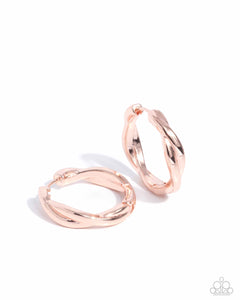 Paparazzi Genuine Glitz - Rose Gold Earrings