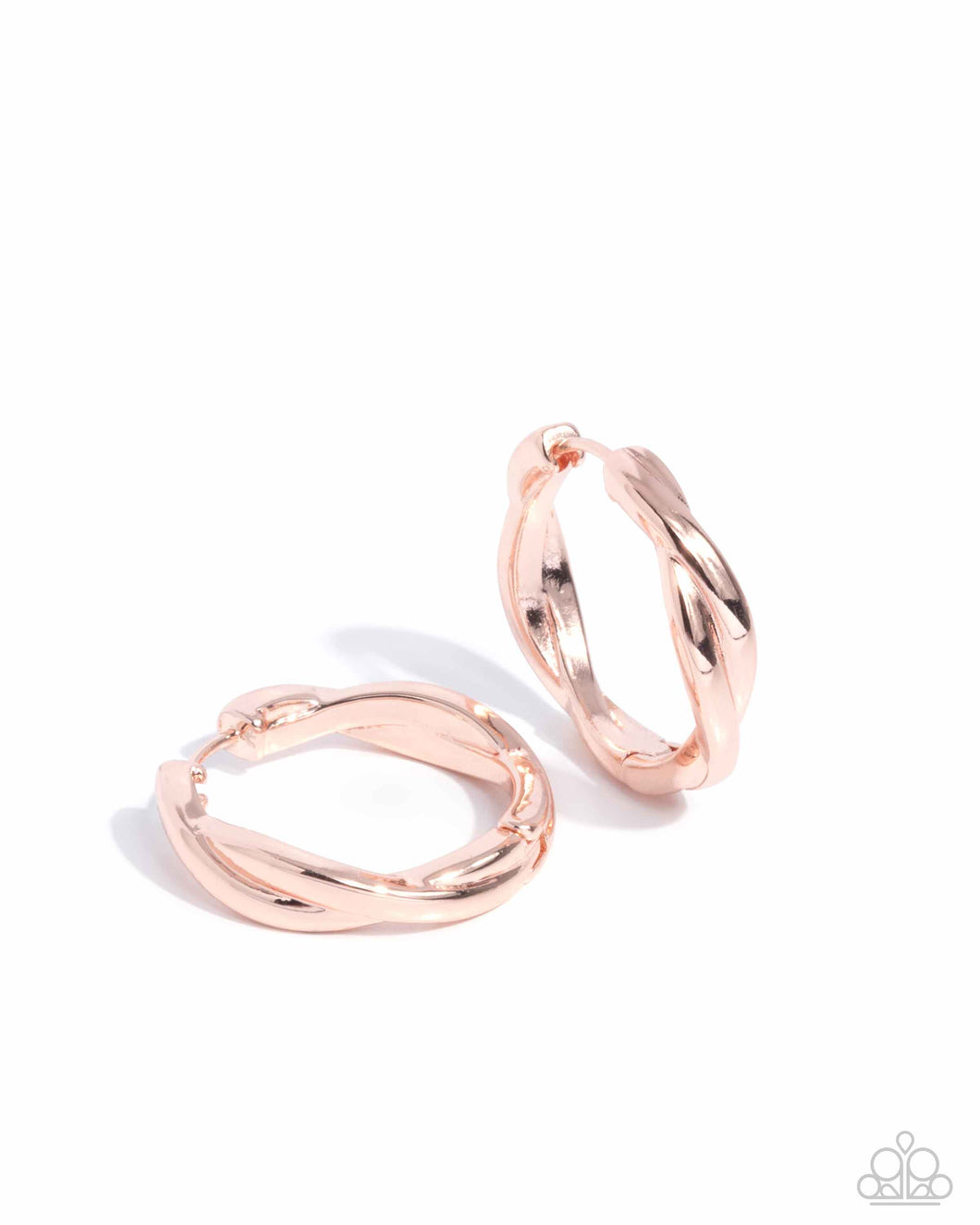 Paparazzi Genuine Glitz - Rose Gold Earrings