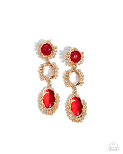 Paparazzi Emotional Elegance - Red Earrings