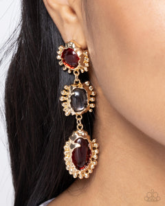 Paparazzi Emotional Elegance - Red Earrings