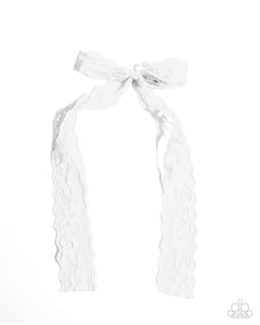 Paparazzi Petite Princess - White Hair Accessory