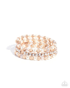 Paparazzi Serene Stack - Rose Gold Bracelet