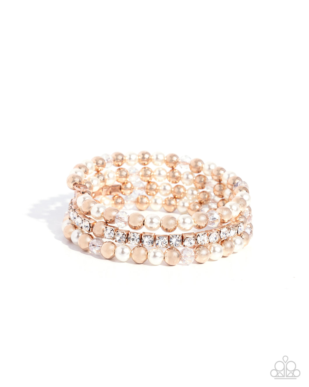 Paparazzi Serene Stack - Rose Gold Bracelet