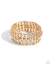 Load image into Gallery viewer, Paparazzi Secure Shimmer - Gold Bracelet
