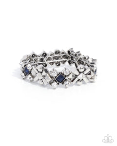 Paparazzi Square Service - Blue Bracelet