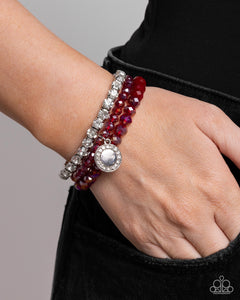 Paparazzi Heroic Haute - Red Bracelet