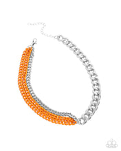 Load image into Gallery viewer, Paparazzi Tinted Tension - Orange Necklace
